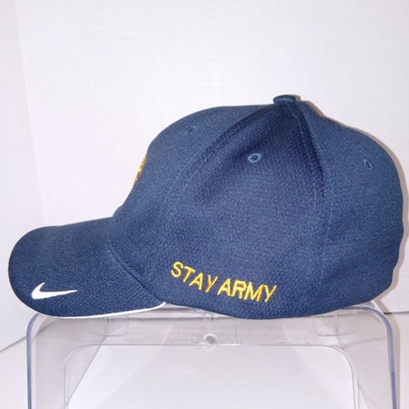 Nike Golf Stay Army Sustain-Support-Defend Dri-Fit Navy Blue Fitted Cap Hat - Picture 3 of 7